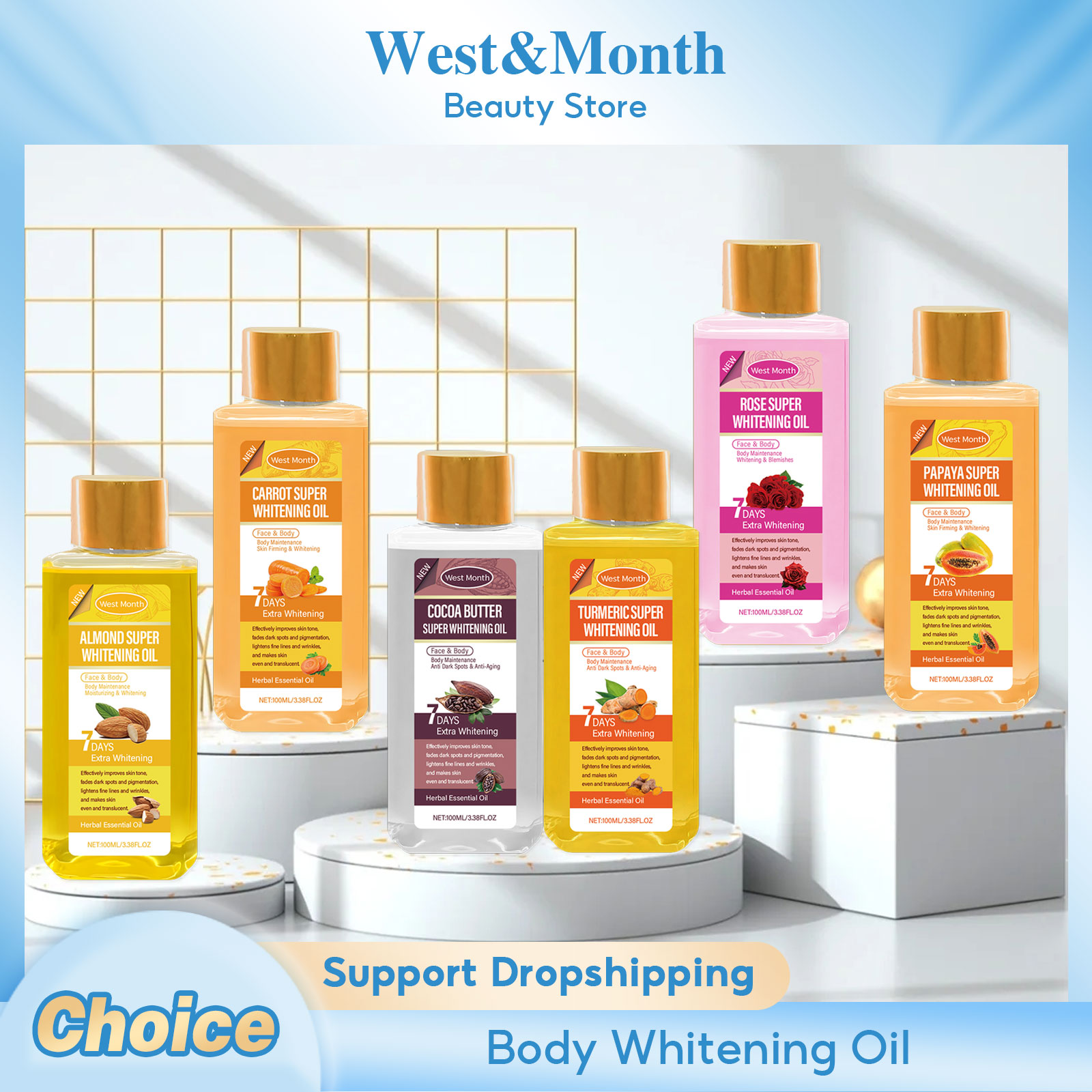Skincare Glad2Glow - Papaya Super Whitening Oil Smoothing Moisturizer