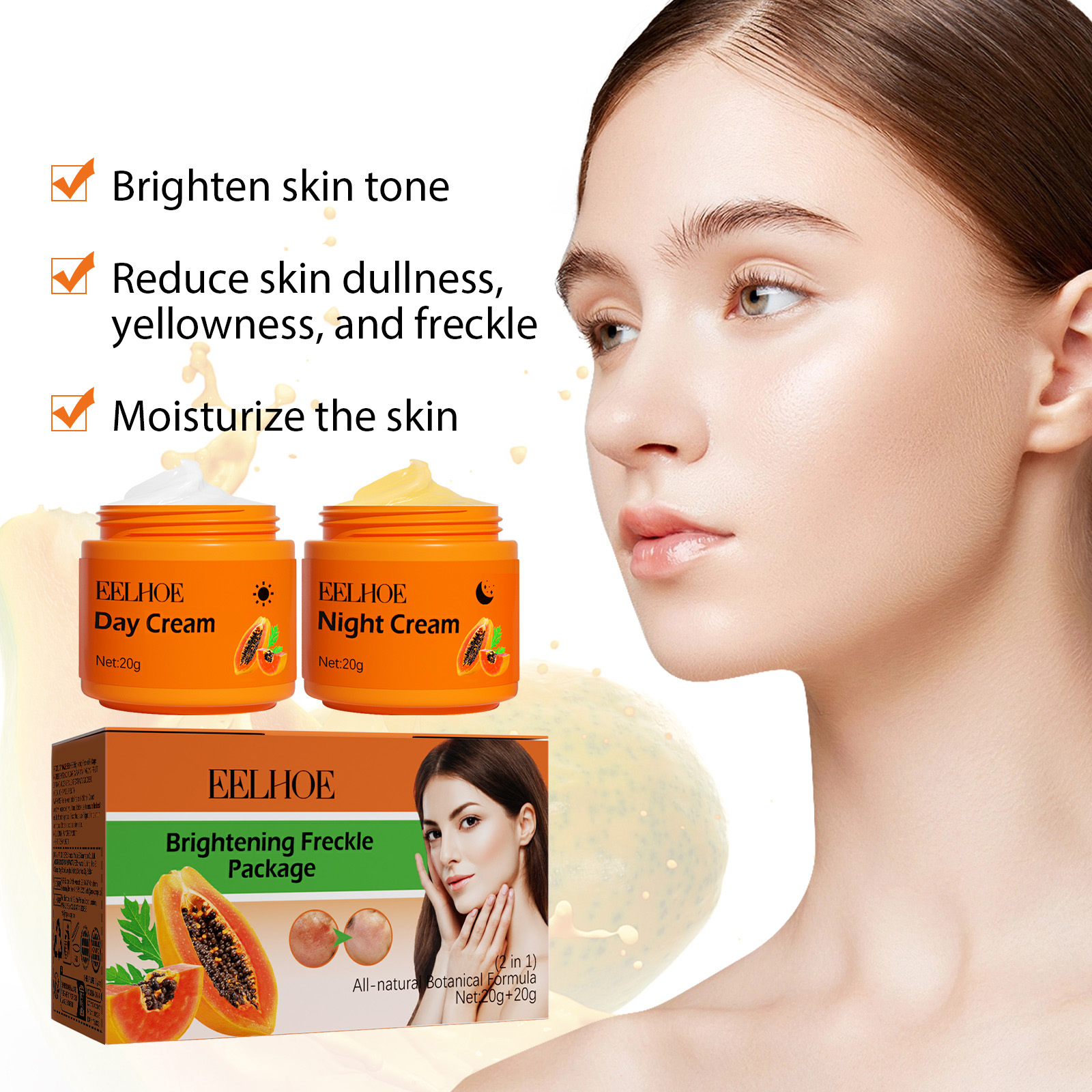 Papaya Brightening Freckle Fac - Skincare Vitamin C ulasan dan harga