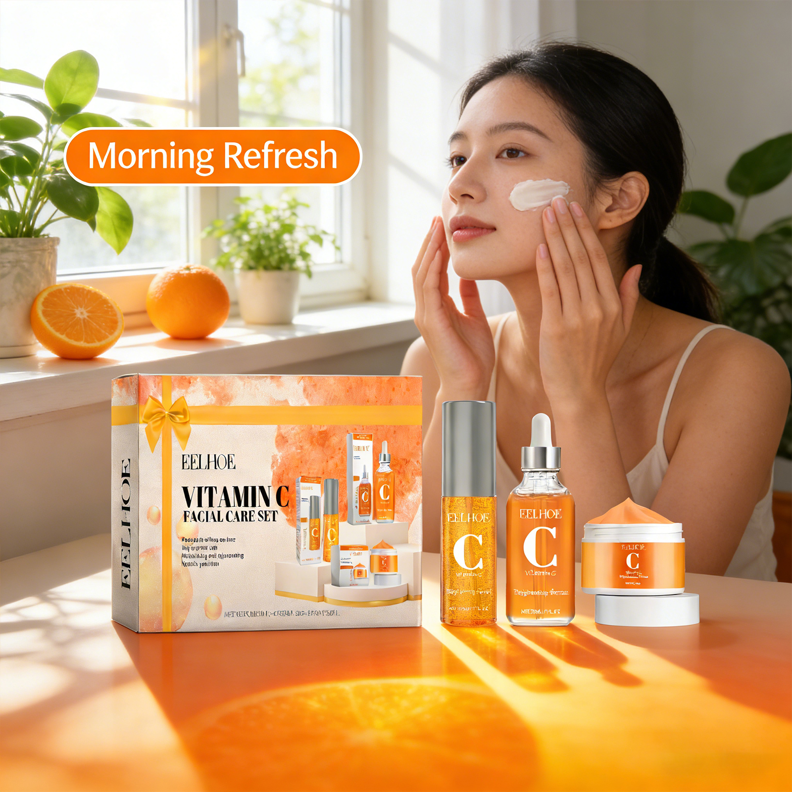 Vitamin C Facial Care Set Enha - Skincare Vitamin C ulasan dan harga