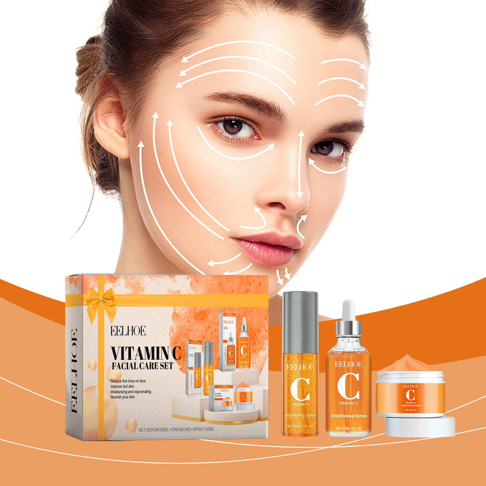 Vitamin C Facial Care Set Enha - Skincare Vitamin C ulasan dan harga