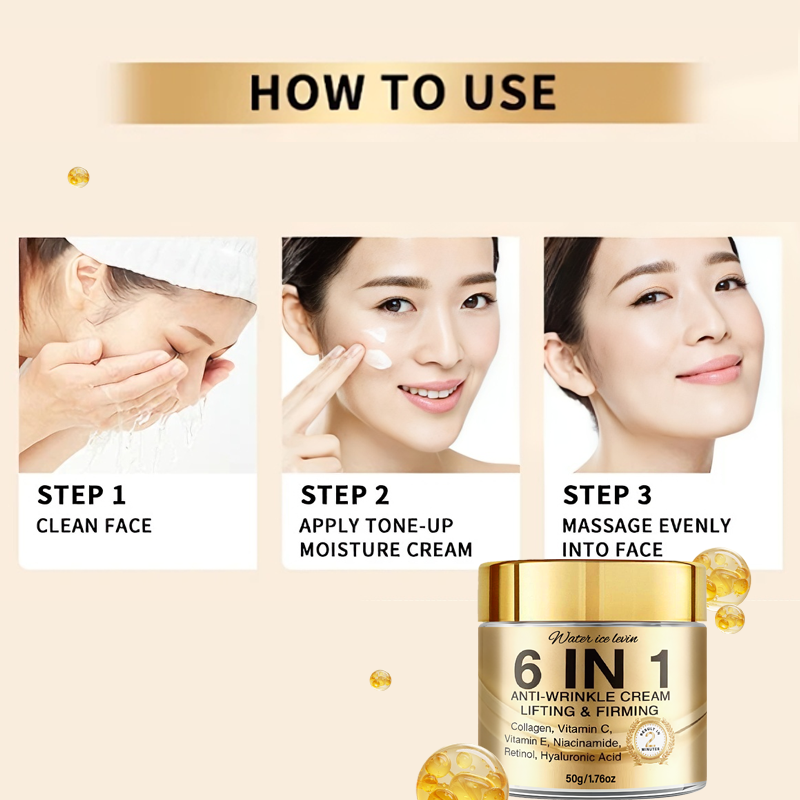 6-In-1 Anti-Wrinkle Cream. Lif - Skincare Vitamin C ulasan dan harga