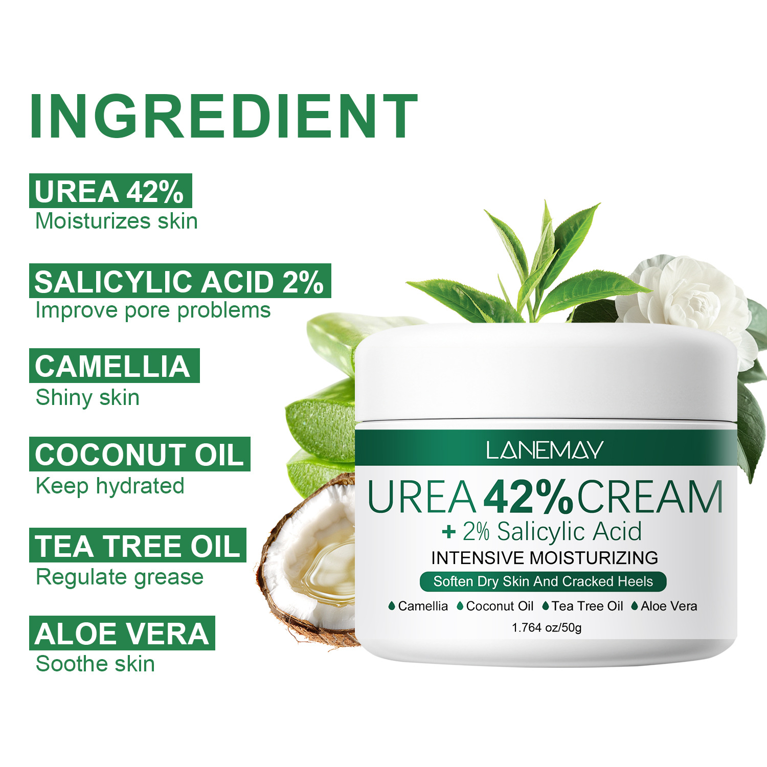 2PCS New 42% Urea Cream + 2% S - Urea Foot Cream ulasan dan harga