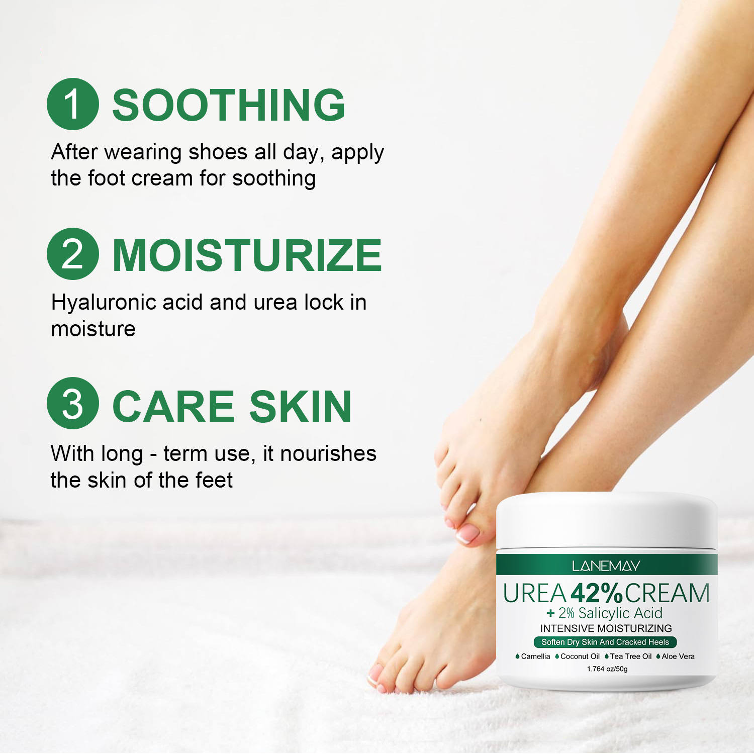 2PCS New 42% Urea Cream + 2% S - Urea Foot Cream ulasan dan harga