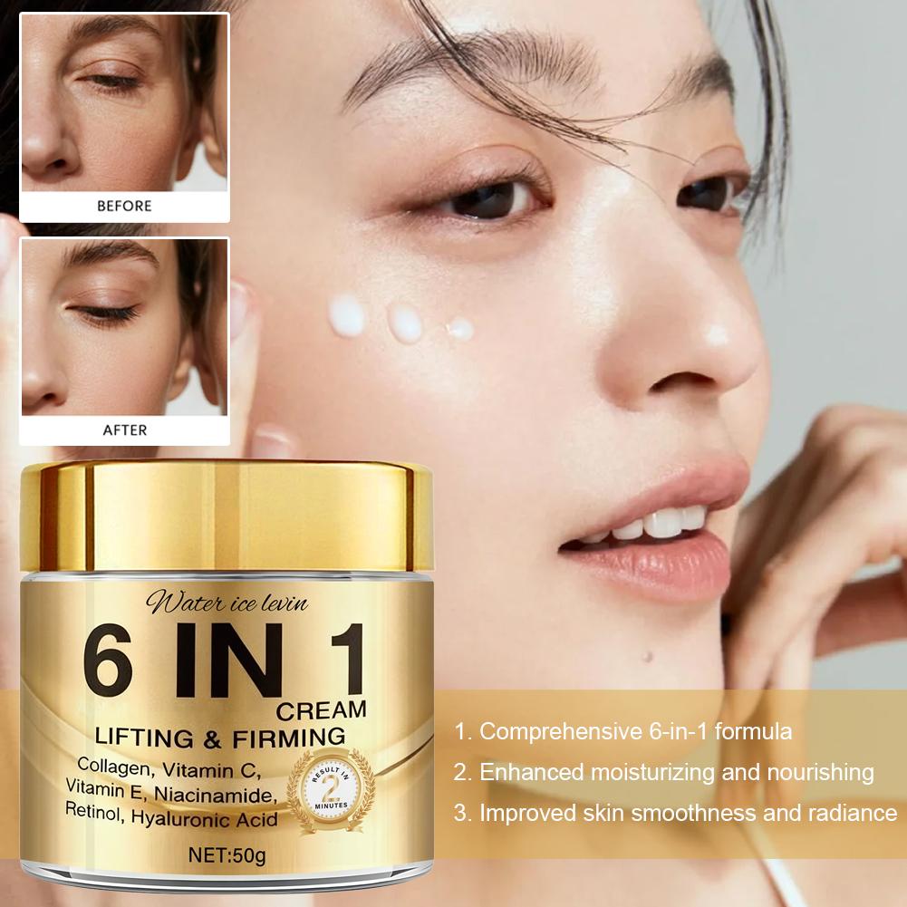 6 IN 1 Collagen Face Cream Lif - Skincare Vitamin C ulasan dan harga
