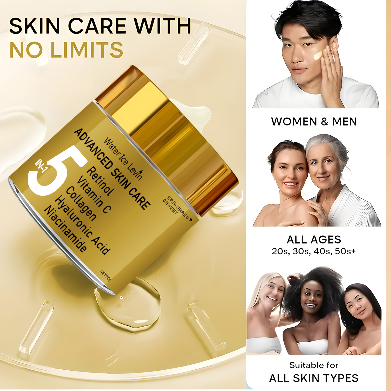 5-in-1 Facial Moisturizing Cre - Skincare Vitamin C ulasan dan harga