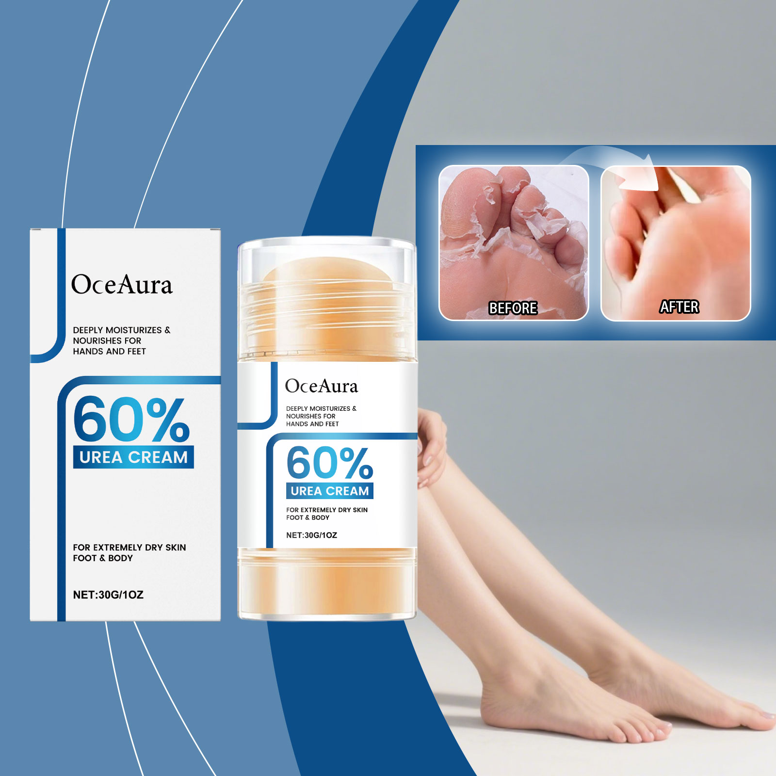 60% Urea Foot Cream Stick Mois - Urea Foot Cream ulasan dan harga
